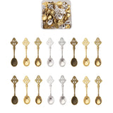 50pcs Tibetan Style Big Pendants Spoon Mixed 58x15.5x2mm 5 colors 10pcs/color