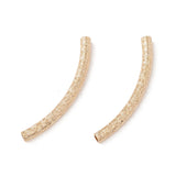 50pcs Brass Curved Tube Beads Round Hole 7x35x3mm