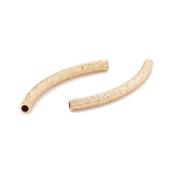 50pcs Brass Curved Tube Beads Round Hole 7x35x3mm