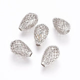 50pcs Brass Filigree Beads Hollow Loose Beads for DIY Craft Jewelry Making