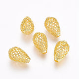 50pcs Brass Filigree Beads Hollow Loose Beads for DIY Craft Jewelry Making