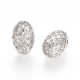 50pcs Brass Filigree Beads Hollow Loose Beads for DIY Craft Jewelry Making