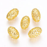 50pcs Brass Filigree Beads Hollow Loose Beads for DIY Craft Jewelry Making