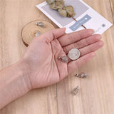 50pcs Brass Ice Pick and Pinch Bails Platinum 24mm
