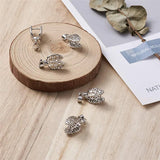 50pcs Brass Ice Pick and Pinch Bails Platinum 24mm