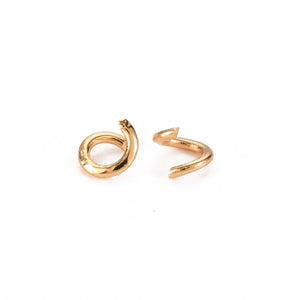50pcs Brass Jump Rings 18K Plated 4x0.8mm 2.4mm Inner Diameter