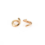 50pcs Brass Jump Rings 18K Plated 4x0.8mm 2.4mm Inner Diameter