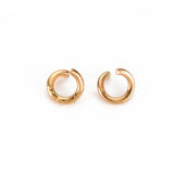 50pcs Brass Jump Rings 18K Plated 4x0.8mm 2.4mm Inner Diameter