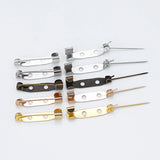 50pcs Brooch Clip Base Pins Safety Pins for DIY Jewelry Making 15-35mm
