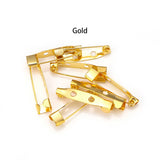 50pcs Brooch Clip Base Pins Safety Pins for DIY Jewelry Making 15-35mm