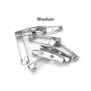 50pcs Brooch Clip Base Pins Safety Pins for DIY Jewelry Making 15-35mm
