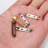 50pcs Brooch Clip Base Pins Safety Pins for DIY Jewelry Making 15-35mm