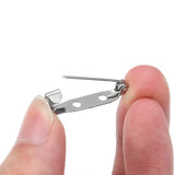 50pcs Brooch Clip Base Pins Safety Pins for DIY Jewelry Making 15-35mm
