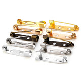 50pcs Brooch Clip Base Pins Safety Pins for DIY Jewelry Making 15-35mm