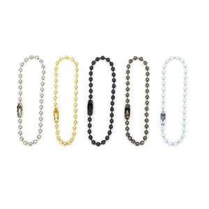 50pcs Bulk Ball Chain Connectors 2.4mm Silver Keychain T