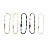 50pcs Bulk Ball Chain Connectors 2.4mm Silver Keychain T