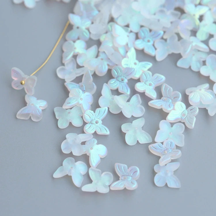 50pcs Butterfly Czech Glass Spacer Beads for Jewelry Making DIY