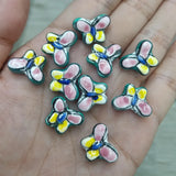 50pcs Butterfly Ceramic Beads 13X18MM Hand Painted Loose Spacer for DIY Jewelry