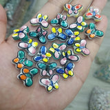 50pcs Butterfly Ceramic Beads 13X18MM Hand Painted Loose Spacer for DIY Jewelry