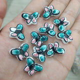 50pcs Butterfly Ceramic Beads 13X18MM Hand Painted Loose Spacer for DIY Jewelry