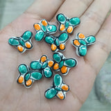 50pcs Butterfly Ceramic Beads 13X18MM Hand Painted Loose Spacer for DIY Jewelry