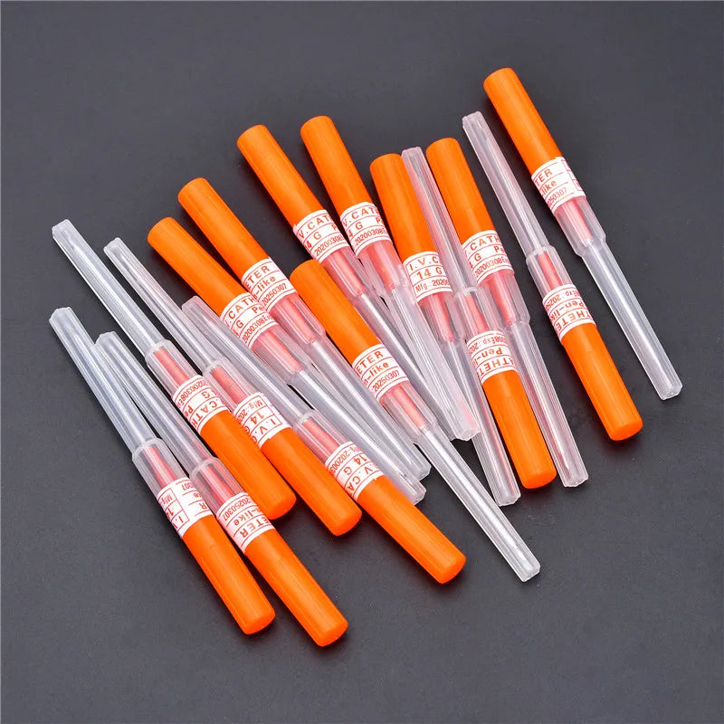50pcs Catheter Piercing Needles 14G 16 18 20 22G Sterile Disposable