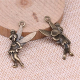 50pcs Angel Charm Pendant Antique Bronze DIY Jewelry Findings