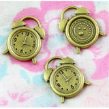 50pcs Clock Charms Antique Bronze Plated Pendants DIY Jewelry Making