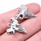 50pcs Shark Tooth Charms DIY Jewelry Findings Antique Silver Alloy Charms