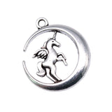 50pcs Moon Unicorn Charms Jewelry Making DIY Findings 25x22mm