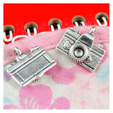 50pcs Camera Charms for Bracelet Making Vintage Bronze Antique Silver Plated DIY