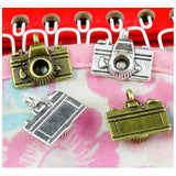 50pcs Camera Charms for Bracelet Making Vintage Bronze Antique Silver Plated DIY