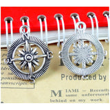 50pcs Charms compass Antique Making pendant fit DIY bracelet necklace