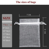 50pcs Chocolate Gift Bags Chiffon Drawstring Organza Bags for Christmas Party