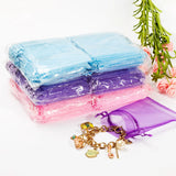 50pcs Christmas Organza Pouches Drawstring Jewelry Bags