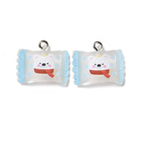 50pcs Christmas Candy Resin Charms for DIY Earring Jewelry Making