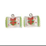 50pcs Christmas Candy Resin Charms for DIY Earring Jewelry Making