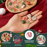 50pcs Christmas Glass Beads DIY Jewelry Making Finding Kit