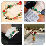 50pcs Christmas Glass Beads DIY Jewelry Making Finding Kit