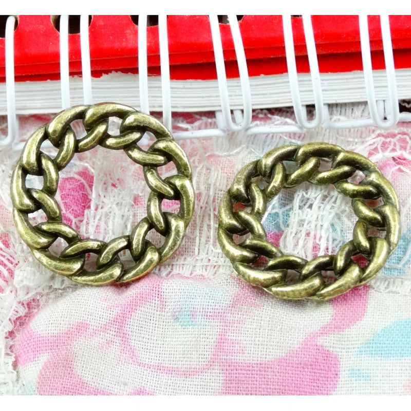 50pcs Circle Charms for Jewelry Making - Pendants for Bracelets Necklaces