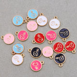 50pcs Colorful Enamel Faith in God in Spanish Pendant Charm Necklace Pendant