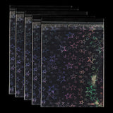 50pcs Clear Cellophane Bags Holographic Flash OPP Self-adhesive Pouches
