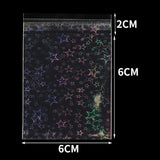 50pcs Clear Cellophane Bags Holographic Flash OPP Self-adhesive Pouches