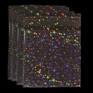 50pcs Clear Holographic Laser Self-adhesive Bag Flash Star Pouches