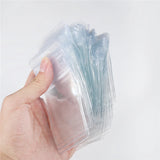 50pcs Clear Plastic Jewelry Storage Bag Resealable Ziplock Thick PVC Soft Bag