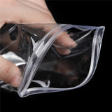 50pcs Clear Plastic Jewelry Storage Bag Resealable Ziplock Thick PVC Soft Bag