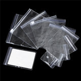 50pcs Clear Plastic Jewelry Storage Bag Resealable Ziplock Thick PVC Soft Bag