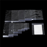 50pcs Clear Plastic Jewelry Storage Bag Resealable Ziplock Thick PVC Soft Bag