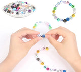 50pcs Flower Square Acrylic Letter Flat Beads Jewelry Making Loose Spacer DIY