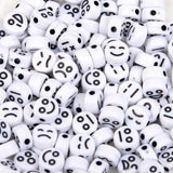 50pcs Flower Square Acrylic Letter Flat Beads Jewelry Making Loose Spacer DIY